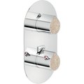 Термостатичний змішувач для душу на 2 виходи Nobili Dress, chrome and vanilla wood (DS106102C10) Для душа Хром-ванильный