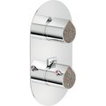 Термостатичний змішувач для душу на 2 виходи Nobili Dress, chrome and tobacco wood (DS106102C12) Для душа Хром-коричневий