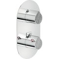 Термостатический смеситель для душа на 2 выхода Nobili Dress, chrome and chevron guilloché (DS106102C17) Для душа хром-светло-серый