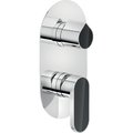 Смеситель для душа на 2 выхода Nobili Dress, chrome and polished carbon (WE81102/DSC21) Для душа Хром-черный