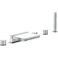 Смеситель на борт ванны Nobili Dress, inox T.E.A.+ and FENIX NTM® bianco kos (WEBK204/DSTBK) Для ванны Нержавеющая сталь/белый