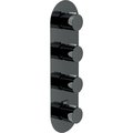 Термостатический смеситель для душа на 4 выхода Nobili Likid, diamond smoke pvd (LK00104FLP) Для душа Черный