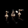 Смеситель для раковины на 3 отверстия Devon&Devon Black Diamond, золото (BLD76OT) Для раковины Золото