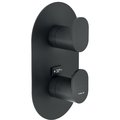 Термостатичний змішувач для душу на 2 виходи Nobili Yoyo, velvet black (UP94102BM) Для душа Чорний матовий