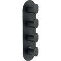 Термостатический смеситель для душа на 3 выхода Nobili Yoyo, velvet black (UP94103BM) Для душа Черный матовый