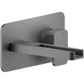 Настенный смеситель для раковины с каскадным изливом Nobili Loop, london grey (LPC90198FO) Для раковины Серый матовый