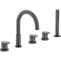 Смеситель на борт ванны Nobili Up, london grey (WEBK204/UPFO) Для ванны Серый матовый
