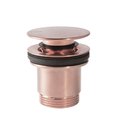 Донный клапан Tres Exclusive Clic-Clac, розовое золото матовый (24284001OPM) Push-open Для раковин 