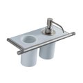 Подвесной двойной держатель для стакана и дозатора Treemme 22mm, нержавеющая сталь (IT8371ISZZZZ) Держатели для аксессуаров, Держатели для зубных щеток Treemme