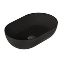 Керамическая раковина 60*41 см Globo T-Edge, черный (B6O60AR) На столешницу, На тумбу Овальные