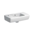 Умывальник подвесной Geberit Selnova Compact 450 мм с укороченным вылетом и полочкой, белый (500.319.01.1) Подвесные Асимметричные