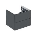 Тумба подвесная 592 мм с 2-мя ящиками Geberit ONE, черный матовый (505.261.00.8) Geberit Тумбы