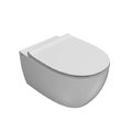 Подвесной безободковый унитаз с крышкой soft close Globo 4ALL Senzabrida, белый (MDS03BI+MDR20BI) Подвесные 