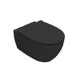Подвесной безободковый унитаз с крышкой soft close Globo 4ALL, черный (MDS03AR+MDR20AR) Подвесные 