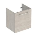 Тумба для встроенного умывальника 588 мм с 1-й дверью, slim rim, Geberit Selnova Square, орех светлый (501.223.00.1) Geberit Тумбы