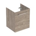 Тумба для вбудованого умивальника 538 мм з 1-ю дверима, slim rim, Geberit Selnova Square, Горіх темний (501.218.00.1) Geberit Тумби