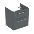 Тумба для вбудованого умивальника 588 мм з 2-ма ящиками, slim rim, Geberit Selnova Square, лава матова (501.205.00.1) Geberit Тумби