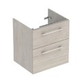 Тумба для вбудованого умивальника 538 мм з 2-ма ящиками, slim rim, Geberit Selnova Square, Горіх світлий (501.203.00.1) Geberit Тумби