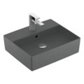Раковина подвесная 49,8х42 Villeroy&Boch Memento 2.0, Graphite (4A0750i4) На столешницу, Подвесные Прямоугольные