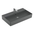 Раковина подвесная 80х47 Villeroy&Boch Memento 2.0, Graphite (4A228GI4) На столешницу, Подвесные Прямоугольные