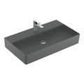 Раковина подвесная 80х47 Villeroy&Boch Memento 2.0, Graphite (4A228LI4) На столешницу, Подвесные Прямоугольные