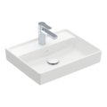 Раковина 50х40 Villeroy&Boch Collaro, Stone White (433451RW) На столешницу, Подвесные Прямоугольные