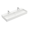Раковина подвесная 120х47 Villeroy&Boch Memento 2.0, Stone White (4A22CKRW) На столешницу, Подвесные Прямоугольные