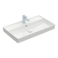 Раковина 80х46,5 Villeroy&Boch Collaro, White Alpin CeramicPlus (4A338GR1) На столешницу, Подвесные Прямоугольные