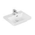 Раковина 45х37 Villeroy&Boch Subway 3.0, Stone White (4370FKRW) На столешницу, Подвесные Прямоугольные