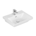 Раковина 55х44 Villeroy&Boch Subway 3.0, White Alpin CeramicPlus (4A7055R1) На полупьедестал, На пьедестал, На столешницу, Подвесные Прямоугольные