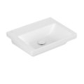 Раковина 55х44 Villeroy&Boch Subway 3.0, Stone White (4A7058RW) На полупьедестал, На пьедестал, На столешницу, Подвесные Прямоугольные