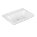 Раковина 65х47 Villeroy&Boch Subway 3.0, Stone White (4A7068RW) На столешницу, Подвесные Прямоугольные