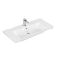 Раковина 100х47 Villeroy&Boch Subway 3.0, White Alpin CeramicPlus (4A70A5R1) На столешницу, Подвесные Прямоугольные