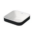 Раковина 40х40 см Duravit Happy D.2 Plus, белый-антрацит (2359406100) На столешницу Квадратные