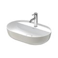 Раковина 60х40 см Duravit Luv, бело-серый (0380602300) На столешницу Овальные