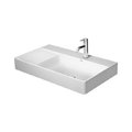 Раковина 80х47 см асиметрична Duravit DuraSquare, білий (2349800071) На стільницю, Підвісні 