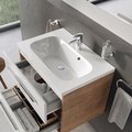 Мармурова раковина 80 см RAVAK Chrome 800, білий (XJG01180000) Вбудовувані зверху, Підвісні 