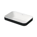 Раковина 60х40 см Duravit Happy D.2 Plus, белый-антрацит (2359606100) На столешницу Прямоугольные