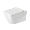 Подвесной безободковый унитаз Duravit Rimless Viu, белый HygieneGlaze (2511092000) Подвесные 