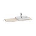 Стільниця 130х55 см виріз праворуч Duravit Happy D. 2 Plus, сіро-коричневий супер матовий (HP031KR8383) Duravit Стільниці