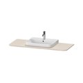 Столешница 130х55 см вырез по центру Duravit Happy D.2 Plus, серо-коричневый супер матовый (HP031KM8383) Duravit Столешницы