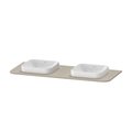 Столешница 130х55 см с двумя вырезами Duravit Happy D.2 Plus, серо-коричневый матовый (HP032KB6060) Duravit Столешницы