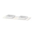 Стільниця 130х55 см з двома вирізами Duravit Happy D. 2 Plus, білий матовий (HP032KB3636) Duravit Стільниці