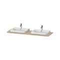 Стільниця 160х55 см з двома вирізами Duravit Happy D. 2 Plus, дуб (HP032HB7171) Duravit Стільниці