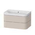 Мебельный комплект 77,5х49 см, без отверстия под смеситель Duravit Happy D.2 Plus, серо-коричневый супер матовый (HP4347N8383) Duravit Мебельные комплекты