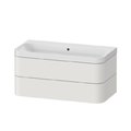 Мебельный комплект 97,5х49 см, без отверстия под смеситель Duravit Happy D.2 Plus, белый шелковисто-матовый (HP4348N3939) Duravit Мебельные комплекты