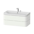 Мебельный комплект 97,5х49 см, 2 отверстия под смеситель Duravit Happy D.2 Plus, белый матовый (HP4348E3636) Duravit Мебельные комплекты