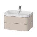 Мебельный комплект 77,5х49 см, 1 отверстие под смеситель Duravit Happy D.2 Plus, серо-коричневый супер матовый (HP4347O8383) Duravit Мебельные комплекты