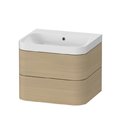 Меблевий комплект 57, 5х49 см, без отвору під змішувач Duravit Happy D. 2 Plus, дуб (HP4345N7171) Duravit Меблеві комплекти