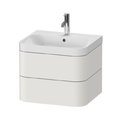 Мебельный комплект 57,5х49 см, 1 отверстие под смеситель Duravit Happy D.2 Plus, белый шелковисто-матовый (HP4345O3939) Duravit Мебельные комплекты